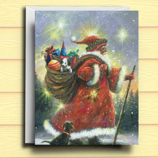 Black Santa Card I